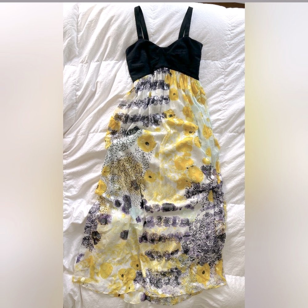 Diane Von Furstenberg Silk Asti Silver Met Dot Dress